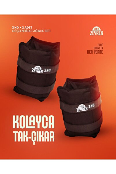 DSM S ZEYREK 2 кг x 2 шт. чорний набір ваг для рук і ніг з піском