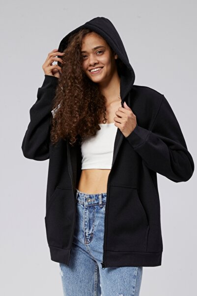 M MOONCOVER Γυναικείο φούτερ με κουκούλα με φερμουάρ και τσέπη καγκουρό Moonc...