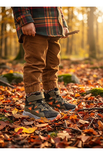 foopi Trekfo Men's Trekking Velcro-Elastic Children's Boots 26-35