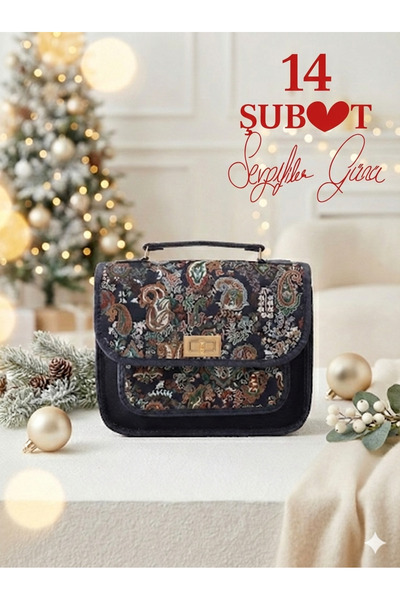 STAMBOUL El Yapımı Otantik Desenli Kadın Omuz Çantası -Anneye / Sevgiliye Hediye