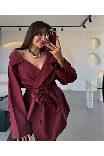 LİBREPRİVE Bağlamalı Şık Tasarım Salaş Gömlek