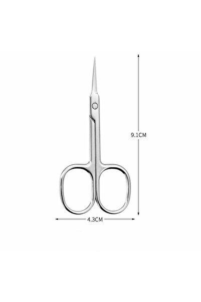 Choice Silvery 1pcs 1PCS Stainless Steel Curved Tip Thin Blade Cuticle Scisso...