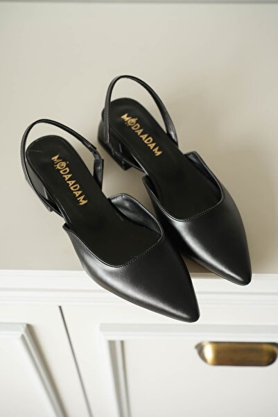 MODAADAM Pantofi cu toc Monaco de damă - piele neagră