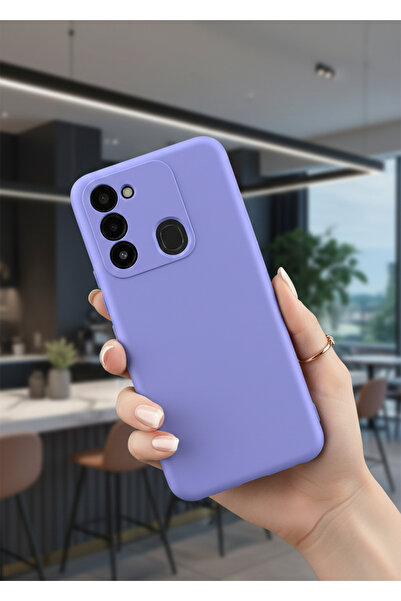 Hatreds Tecno Spark 8C Uyumlu İçi Kadife Kamera Korumalı Renkli Silikon Kılıf