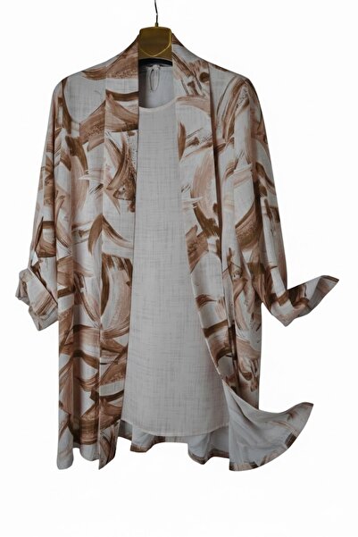 elma abone Plus Size Crepe Double Suit Set