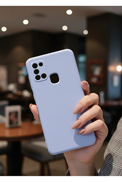Hatreds Samsung Galaxy A21S Uyumlu İçi Kadife Kamera Korumalı Renkli Silikon ...