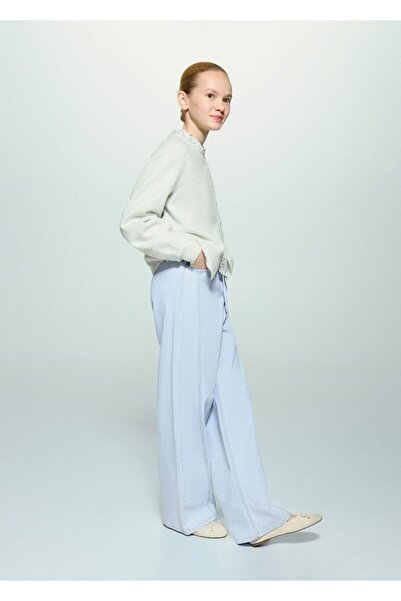 MANGO Kids Dikiş detaylı wideleg jean