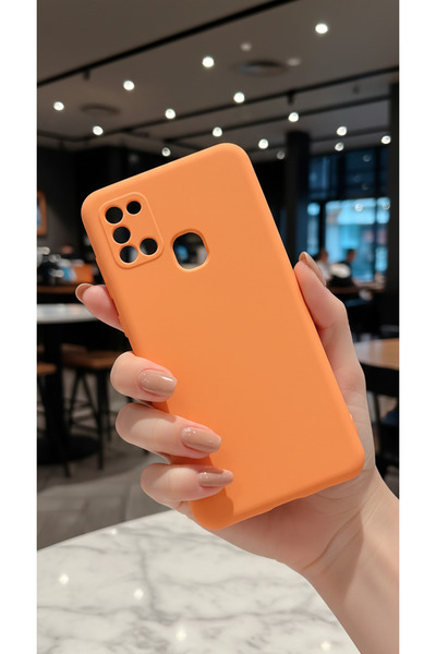 Hatreds Samsung Galaxy A21S Uyumlu İçi Kadife Kamera Korumalı Renkli Silikon ...