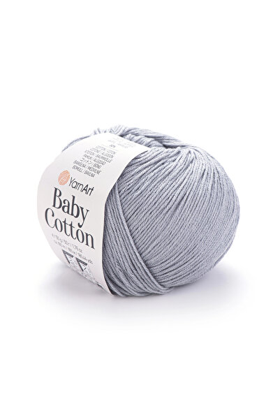 Yarnart Baby Cotton - Pređa za ručno pletenje za bebe, siva-452