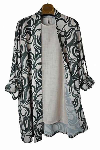 elma abone Plus Size Crepe Double Set