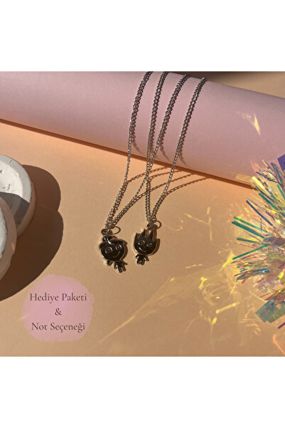 MUUN STORE Ateş ve Su Figürlü Çift Kolye – Sevgililer Günü Hediyesi, Arkadaş ...