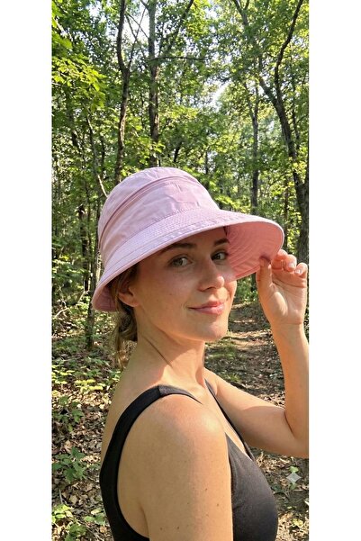 LAGRANZE Pălărie de soare cu vizor cu fermoar cu boruri largi pentru femei