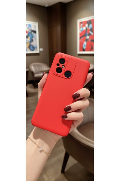 Hatreds Xiaomi Redmi 12C Compatible Colorful Silicone Case with Velvet Inside Camera Protection