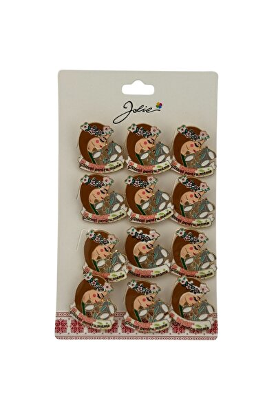 JOLIE Σετ 12 καρφίτσες με μήνυμα Martisor για την άνοιξη, χιονόμπαλες για τη ...