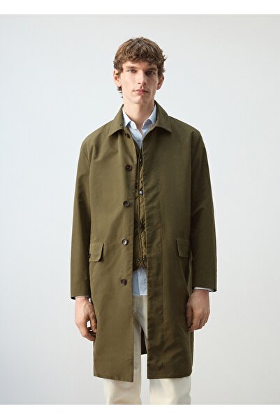 MANGO Man Çıkarılabilir yelekli su geçirmez parka