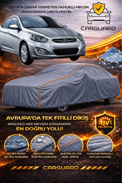 CarGuard Hyundai Accent Blue Uyumlu Lüks Araba Brandası Miflonlu Branda Oto Ç...