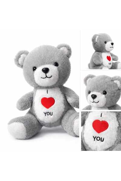 HALLEY I LOVE YOU GRİ AYICIK 25 CM