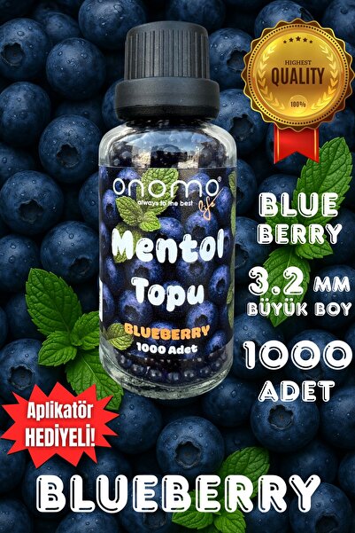 Onomo Premium Mentol Topu Blueberry 1000 Adet Aroma Kapsülü
