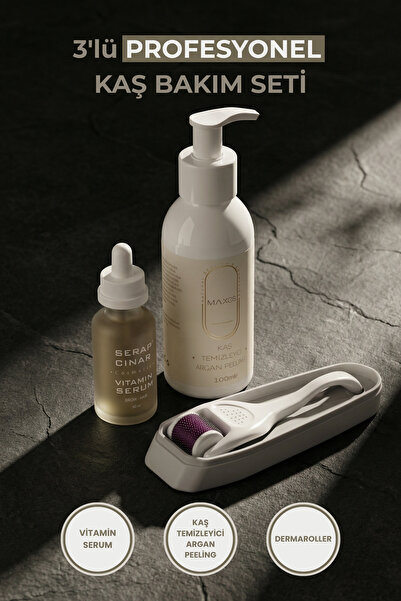 Serap Çınar Cosmetics 3'lü Profesyonel Kaş Bakım Seti Ev Kullanımına Uygun