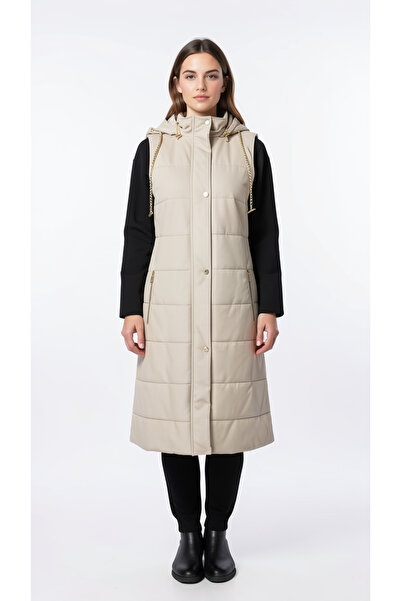 Zühre ALMEİDA K με κουκούλα ΔΕΡΜΑΤΙΝΟ ΦΟΥΣΤΑΝΙΚΟ ΓΙΛΕΚΟ ΠΕΤΡΑ Y-0063