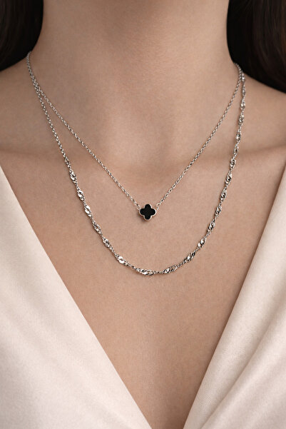 Çelik İkili Kolye-316L Çelik-Alerji Yapmaz-Kararmaz