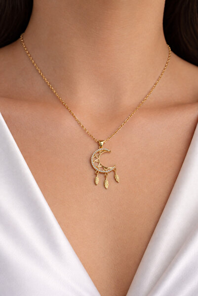 Çelik Ay Tılsımı Kolye-316L Çelik- Kararmaz-Alerji Yapmaz