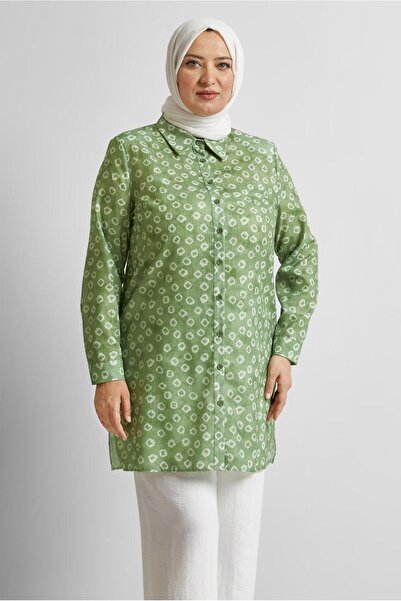 Alvina Patterned Large Size Tunic 20740