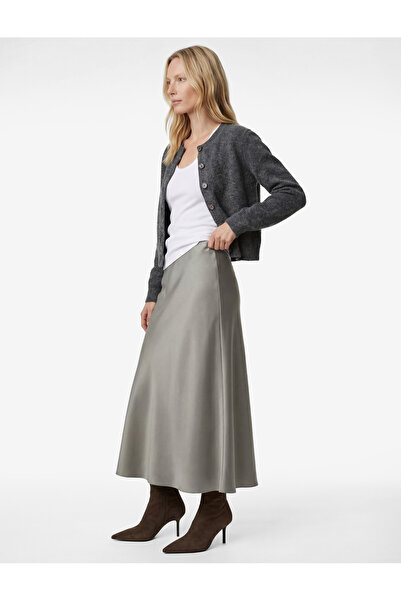 Koton Slim Fit Buy Elastic Midi Satin Skirt