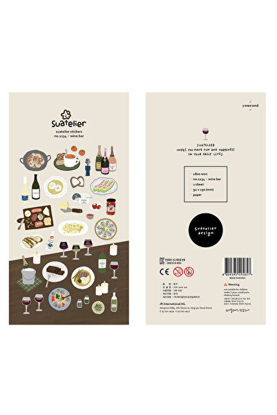 Choice 1134-wine bar Korean Import Suatelier Salad Western Food Wine Stickers...