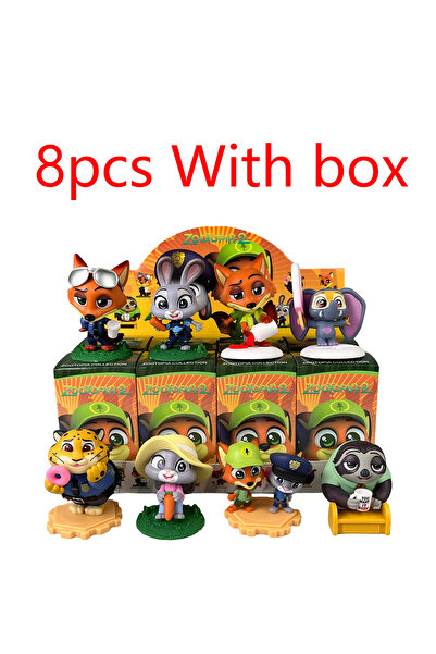 Funko ٨ قطع مع صندوق، مجموعة زوتوبيا، مجموعة كوسبي، شخصيات أنمي، ديكور غرفة، ...