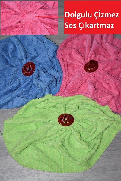 Fine Clean (3 ADET) Mikrofiber Havlu Paspas Mop Yedek Ucu , Alt Kısmı Dolgulu...