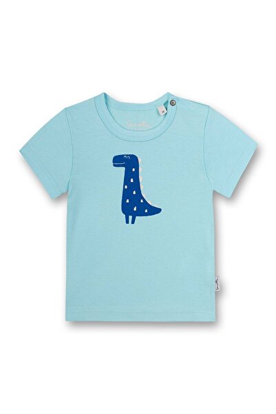 Sanetta Jungen T-Shirt - Baby, Kurzarm, Rundhals, Druckknopf, Print, 56-92