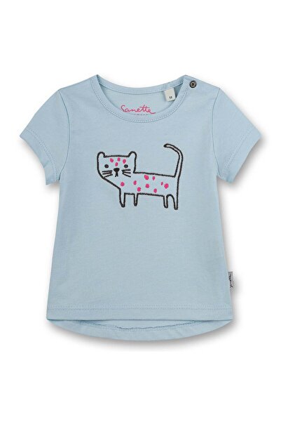 Sanetta Mädchen T-Shirt - Baby, Kurzarm, Rundhals, Druckknopf, Stickerei, 56-92