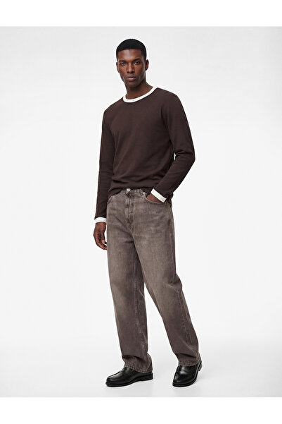 Koton Μπλουζάκι με κανονική εφαρμογή, με ριμπ λεπτομέρειες, χρωματική αντίθεσ...