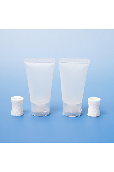 Choice أربع زجاجات بلاستيكية سعة 15 مل لمستحضرات التجميل ومعجون الأسنان واللو...