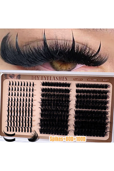 Choice مجموعة رموش MIX D+ chase Spikes80D100D 300D-60D مع رموش مدببة ورموش سف...