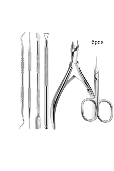 Choice 6pcs 6pcs Professional Stainless Steel Nail & Cuticle Care Kit - Heavy...