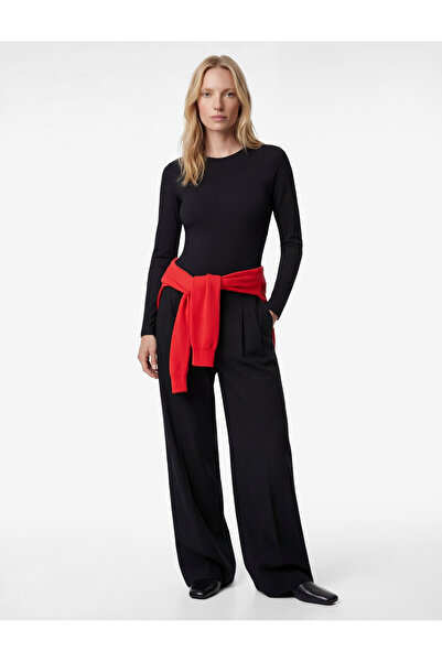 Koton Long Sleeve Crew Neck Slim Fit Bodysuit