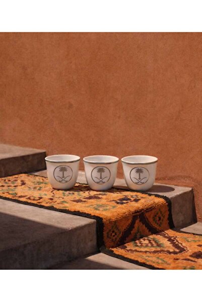 SQF Two swords and a palm tree jumbo size silver coffee cup