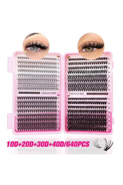 Choice style 1 640 Cluster Lashes Kit 5D Fluffy Thick Eyelash Extension Kit V...
