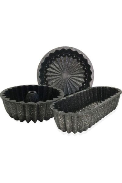 5DM مجموعة من 3 قطع من قوالب فطيرة الكيك المصنوعة من الجرانيت