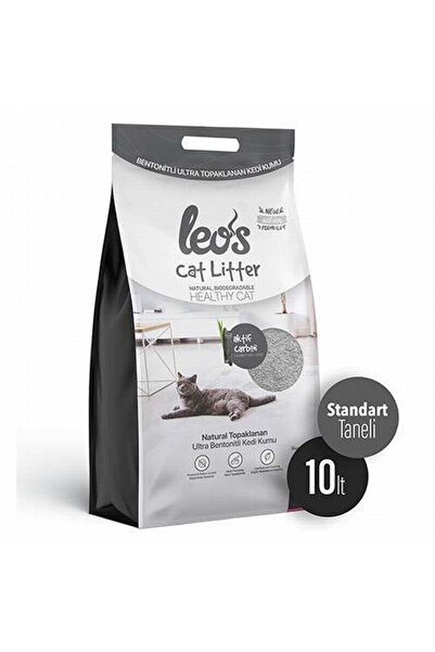 Leos Cat Litter Grey Aktif Karbonlu Bentonit Kedi Kumu 2x10 Lt
