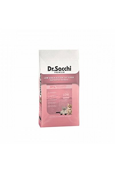 Dr. Sacchi Dr.Sacchi Premium Sığır Etli ve Kuzu Etli Düşük Tahıllı Yavru Kedi...