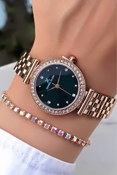 Daniel Klein Marka Taşlı Su 3atm Geçirmez Bayan Kol Saati Bileklik Hediyeli
