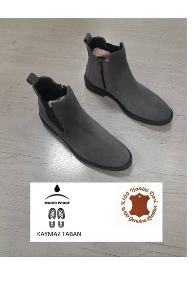 Fancy Hakiki Deri Siyah Erkek Chelsea Bot