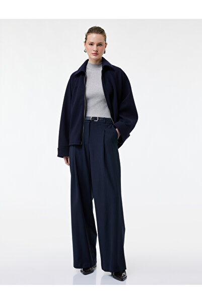 Koton Jachetă supradimensionat Kaşe cu mâneci lungi și fermoar