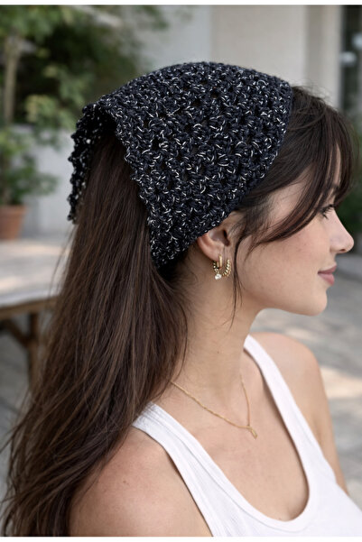 gül sezgin butik ΓΥΝΑΙΚΕΙΟ ΧΕΙΡΟΠΟΙΗΤΟ ΠΛΕΚΤΟ ΜΑΥΡΟ ΑΣΗΜΕΝΙΟ ΣΧΕΔΙΟ ΤΡΙΓΩΝΟΥ ...