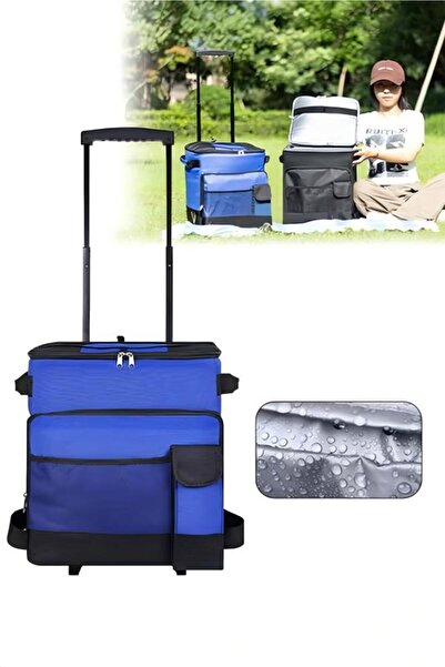 DOMEET حقيبة تبريد طعام بعجلات، صندوق عربة يد محمول، معزول حراريًا للمشروبات ...
