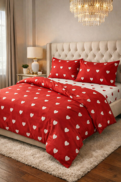 Gasel Home طقم غطاء لحاف كبير الحجم مقاس 180 × 200 (ملاءة مرنة)