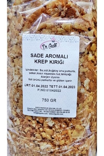 Dr. Gusto Krep Kırığı Sade 750 Gr